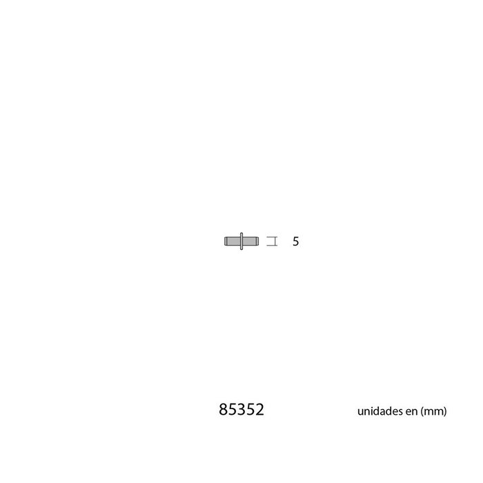 Edm Porta-estante Redondo Nº 5 Negro Hierro Pack 16 Unidades