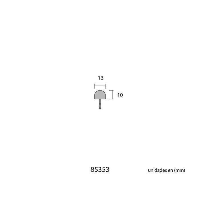 Edm Pack 8 uds. Porta-estante Semiredondo Pequeño Blanco