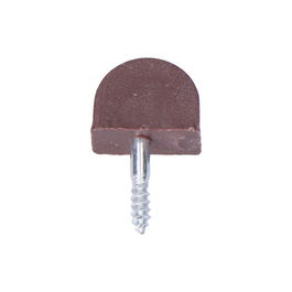 Edm Pack 8 uds. Porta-estante semi redondo pequeño marrón