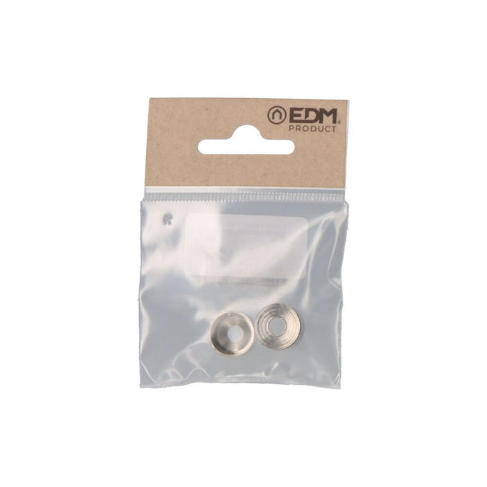 Edm Soporte Barra Armario ø12 mm Níquel Pack 2 Unidades