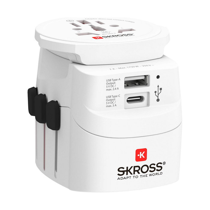 Skross Set 2 multi adaptadores de viaje 1302472
