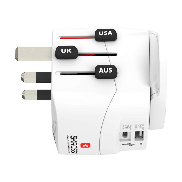Skross Set 2 multi adaptadores de viaje 1302472