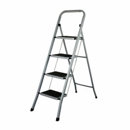 Edm Escalerilla de acero 4 peldaños Gris