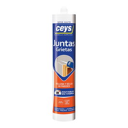 Ceys Masilla Acrílica Gris Cartucho 280 ml para Juntas y Grietas Interior - Referencia 505601