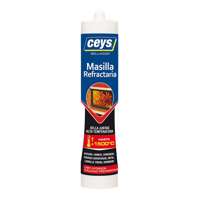 Ceys 506301 Sellador Masilla Refractaria para Juntas hasta 1500°C 300 ml Ceys 506301 Sellador Masilla Refractaria para Juntas hasta 1500°C 300 ml