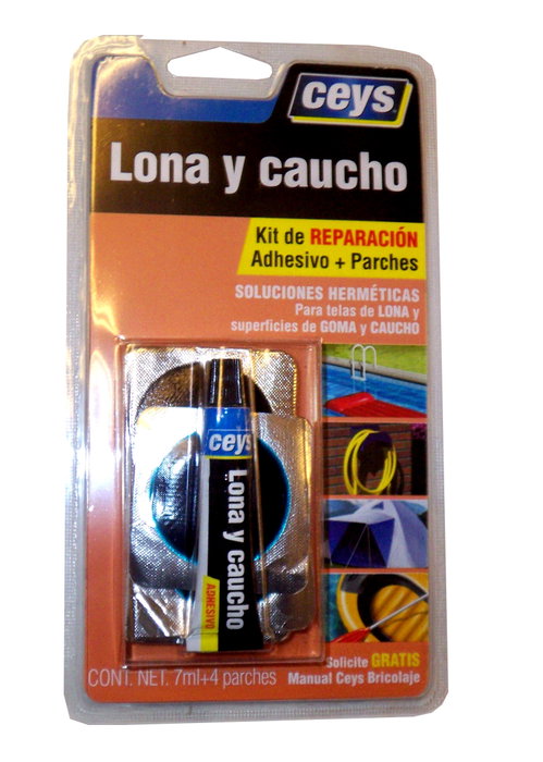 CEYS Reparador de lona y caucho con 7ml y 4 parches CEYS Reparador de lona y caucho con 7ml y 4 parches