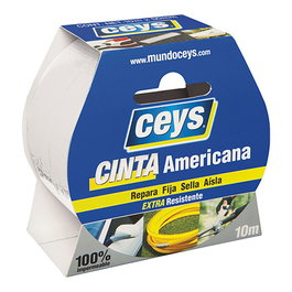 Ceys 507650 Cinta Americana Blanca Extra Resistente 50 mm x 10 m