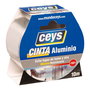 Ceys 507616 Cinta de Aluminio Adhesiva Multiusos 50 mm x 10 m, Resistente al Calor y Evita Fugas