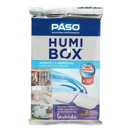 Paso 704002 Humibox Lavanda Dispositivo Antihumedad de un Solo Uso, 2 Unidades x 60 g