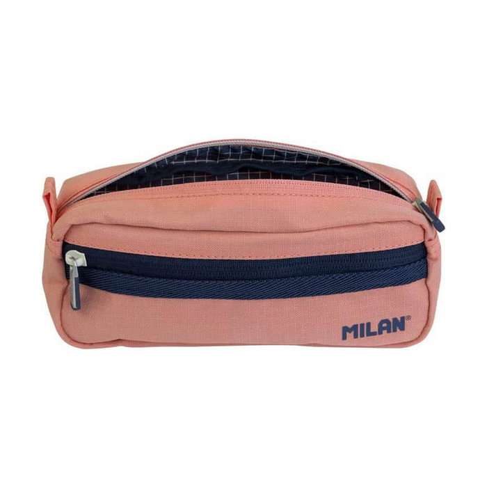 Milan Estuche Portatodo Serie 1918 Rectangular Rosa con Azul Marino