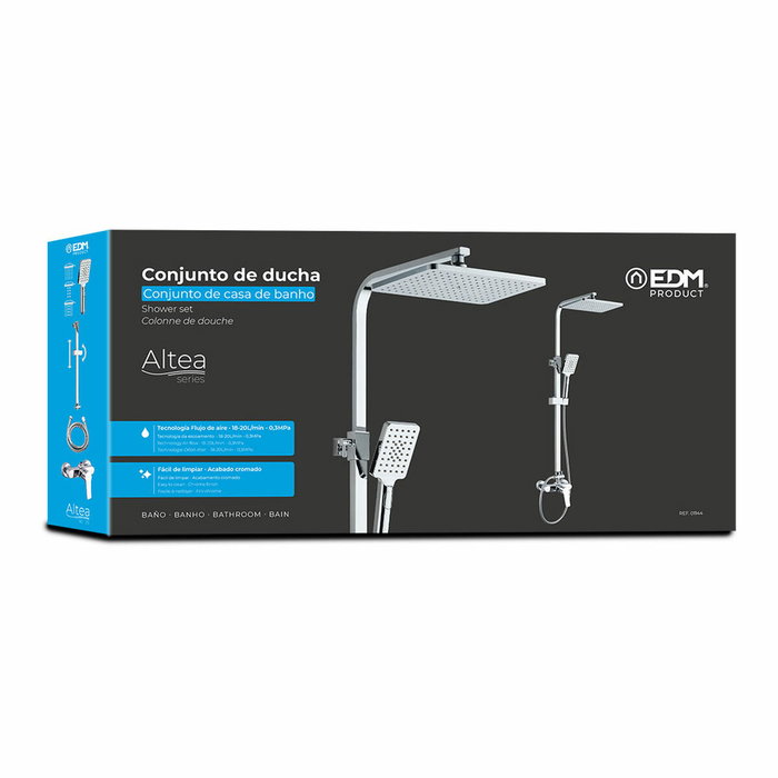 Edm Conjunto de ducha serie Altea cromado