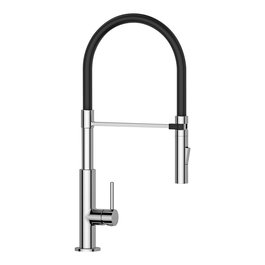 Edm Grifo Monomando Cocina Caño Alto Serie Bermeo Cromado Latón Zinc Cartucho Cerámico 25mm