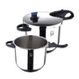 San Ignacio Olla a Presión Duero SG1530 Acero Inoxidable 2 Piezas Ø22 cm Capacidad 4 y 5,5 L Apta Inducción