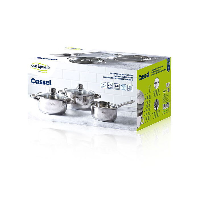 San Ignacio Batería de Cocina 5 Piezas Acero Inoxidable Cassel SG8171