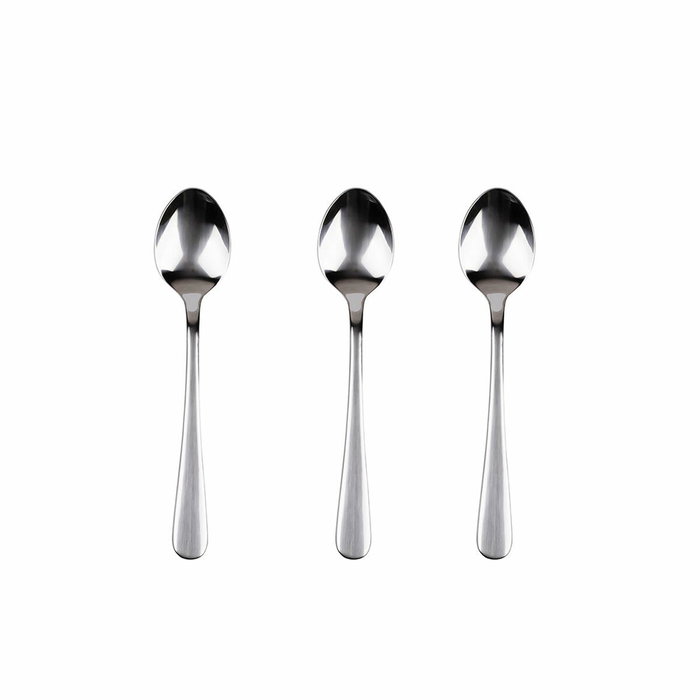 San Ignacio Cucharilla Natur Acero Inoxidable Reciclado Brillo, 3 uds