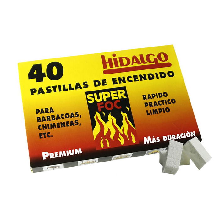 Super Foc Pastillas de encendido 08101 para Barbacoa y Chimenea, Pack 40 unidades Super Foc Pastillas de encendido 08101 para Barbacoa y Chimenea, Pack 40 unidades