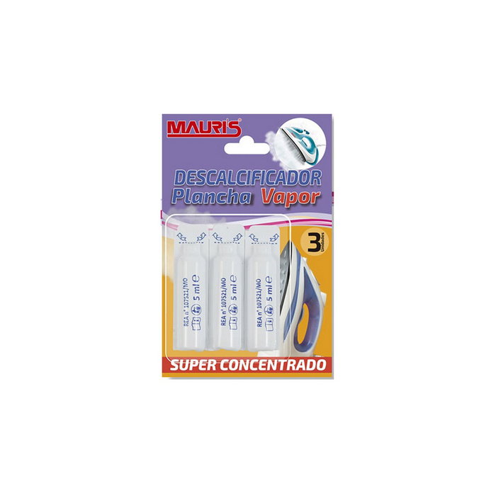 Mauris Descalcificador para plancha de vapor, blister 3 uds