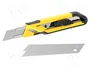 STANLEY Cuchillo de 18mm con filo extraíble acodado