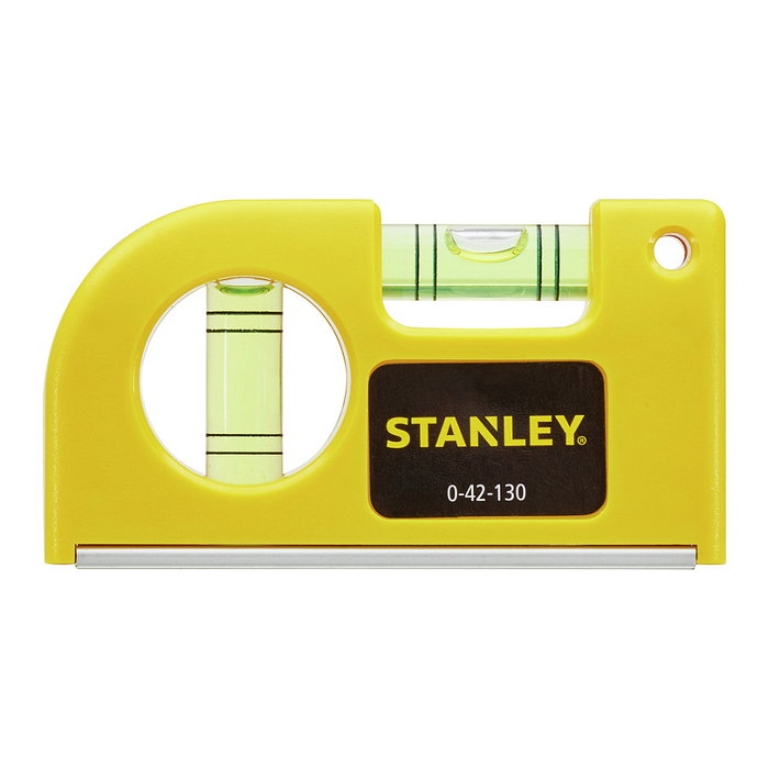 Stanley Nivel de Bolsillo 0-42-130 Compacto 140mm Herramienta Precisa para Hogar y Bricolaje