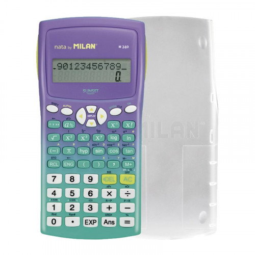 Milan Calculadora Científica M240 Sunset Turquesa y Lila Milan Calculadora Científica M240 Sunset Turquesa y Lila