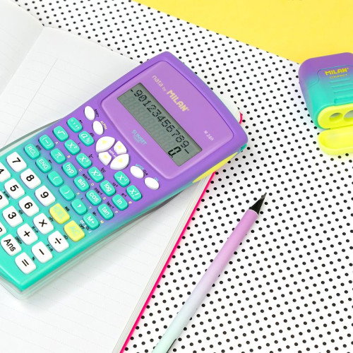 Milan Calculadora Científica M240 Sunset Turquesa y Lila Milan Calculadora Científica M240 Sunset Turquesa y Lila