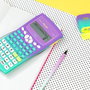 Milan Calculadora Científica M240 Sunset Turquesa y Lila