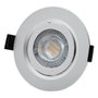 Edm Downlight LED empotrable redondo 9W cromo Ø9cm