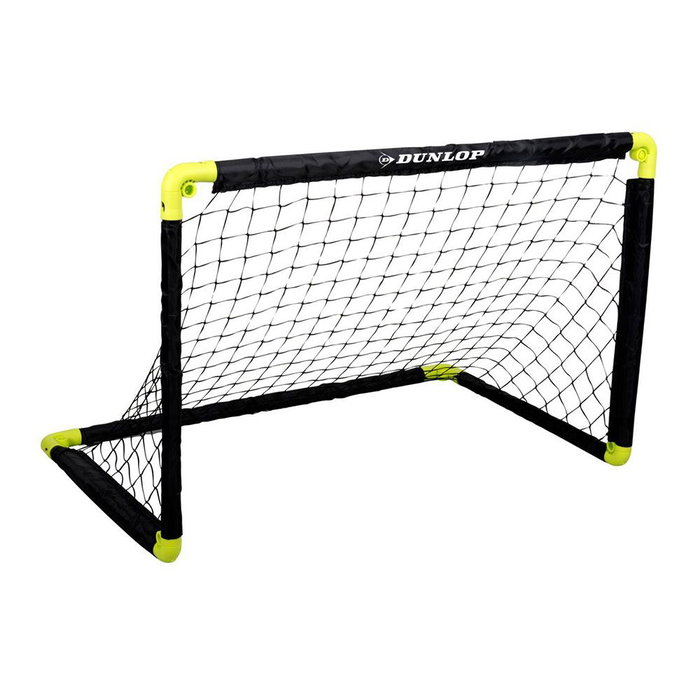 Dunlop Mini Portería Plegable 90x59x61cm Negro/Amarillo con Red Dunlop Mini Portería Plegable 90x59x61cm Negro/Amarillo con Red