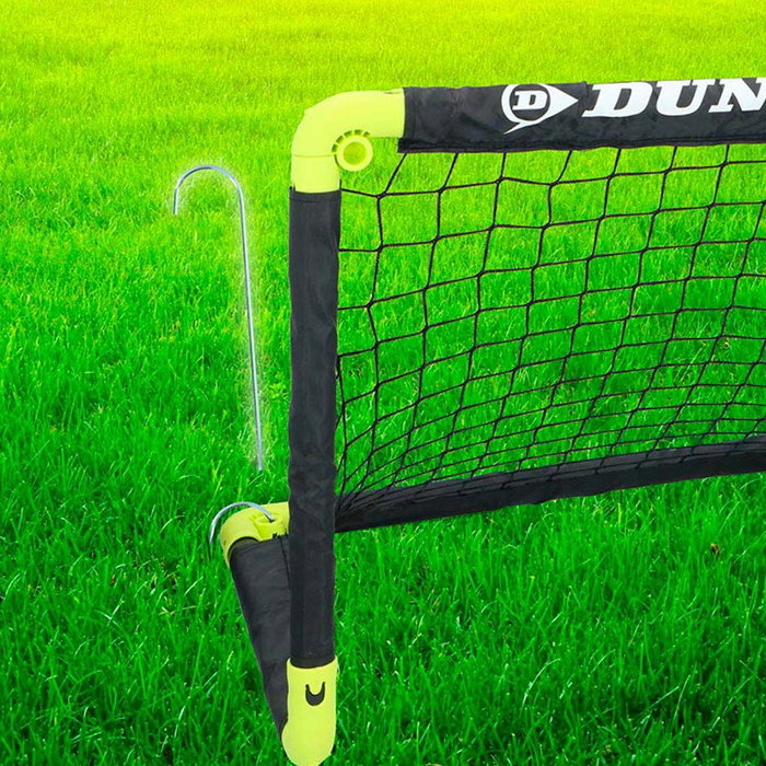 Dunlop Mini Portería Plegable 90x59x61cm Negro/Amarillo con Red Dunlop Mini Portería Plegable 90x59x61cm Negro/Amarillo con Red