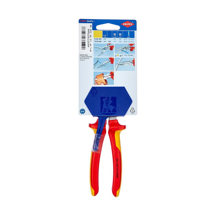 Knipex Alicates para instalaciones eléctricas cromados 200 mm Knipex Alicates para instalaciones eléctricas cromados 200 mm