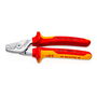 Knipex 9516160SB Tijera Cortacables con Corte Escalonado para Cobre y Aluminio hasta 50mm² (ø15 mm), Mangos Aislados VDE, 160 mm