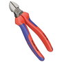 Knipex Alicate de corte diagonal negro con cabeza pulida 160 mm