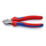 Knipex Alicates de corte diagonal 165 x 53 x 21 mm, negro atramentado pulido, filo con bisel, corte limpio
