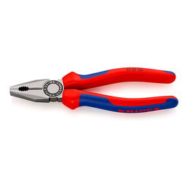 Knipex Alicates universales 0302180 185 mm filo con bisel, para cortar alambre blando y duro