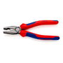 Knipex Alicates Universales 205 x 44 x 21 mm para cortar alambre blando y duro, 200 mm filo con bisel