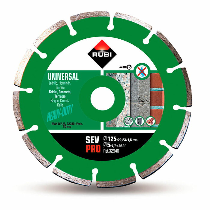 Rubi Disco diamantado sev pro ø125 x 1,6 x 22,2 mm
