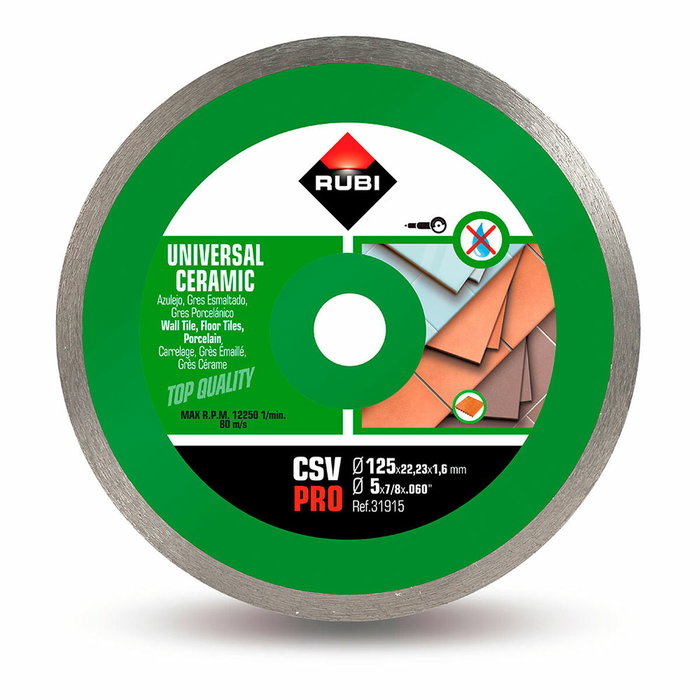 Rubi Disco diamantado CSV Pro ø125 x 1,6 x 22,2 mm