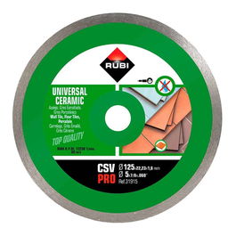 Rubi Disco Diamantado CSV Pro Ø125 x 1,6 x 22,2 mm para Corte de Baldosa Cerámica