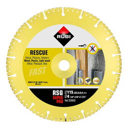 Rubi Disco Diamantado RSQ Superpro Ø115x4x22.2 mm Corte Seco Multimaterial Vacuum Brazed