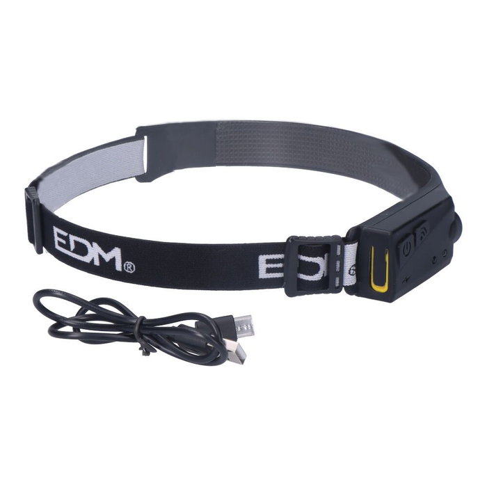 Edm Linterna Frontal con Sensor Recargable 8W LED Cob 280lm IP44 Luz Fría Edm Linterna Frontal con Sensor Recargable 8W LED Cob 280lm IP44 Luz Fría