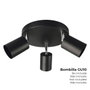 Edm Plafón circular de 3 elementos negro GU10