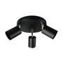 Edm Plafón circular de 3 elementos negro GU10