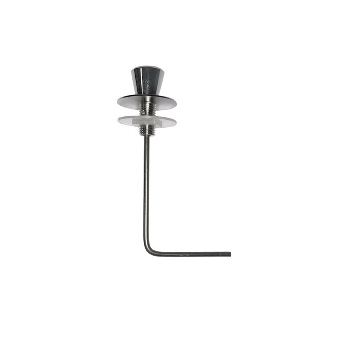 Edm Tirador de cisterna de wc curvo cromado 13 cm Edm Tirador de cisterna de wc curvo cromado 13 cm