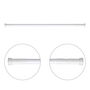 Edm Barra de Cortina Extensible Blanca 75 x 125 cm Aluminio