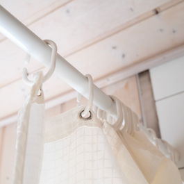 Edm Barra de Cortina Extensible Blanca 75 x 125 cm Aluminio