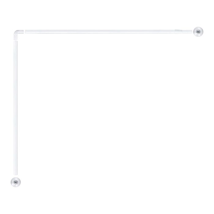 Edm Barra de Cortina Curva Blanca 70 x 100 a 175 cm