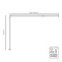 Edm Barra de Cortina Curva Blanca 70 x 100 a 175 cm