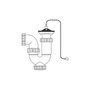 Mirtak Sifón curvo extensible 1 1/2 pulg. con cadena y tapón
