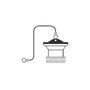 Mirtak Válvula de Lavabo Ø70mm con Cadena y Tapón 1"-1/2" PVC Blanco/Negro