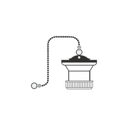 Mirtak Válvula de lavabo Ø 70mm con cadena y tapón 1'' - 1/2''